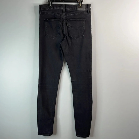 LEVIS 311 Shaping Skinny Jeans Black Denim Black Tab Stretch Mid Rise Size 27 - Picture 6 of 11